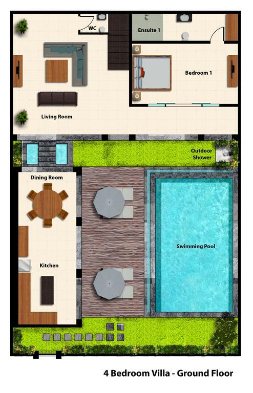 Villa Echo Beach Kuta Lombok Exterior foto